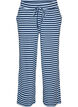 Gestreepte pyjamabroek met een high waist en wijde pijpen, Blauw, Packshot image number 0