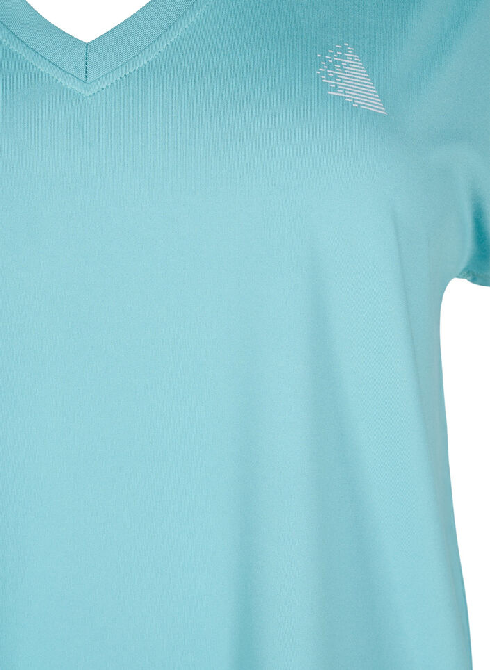 Losse trainingsshirt met v-hals, Bristol Blue, Packshot