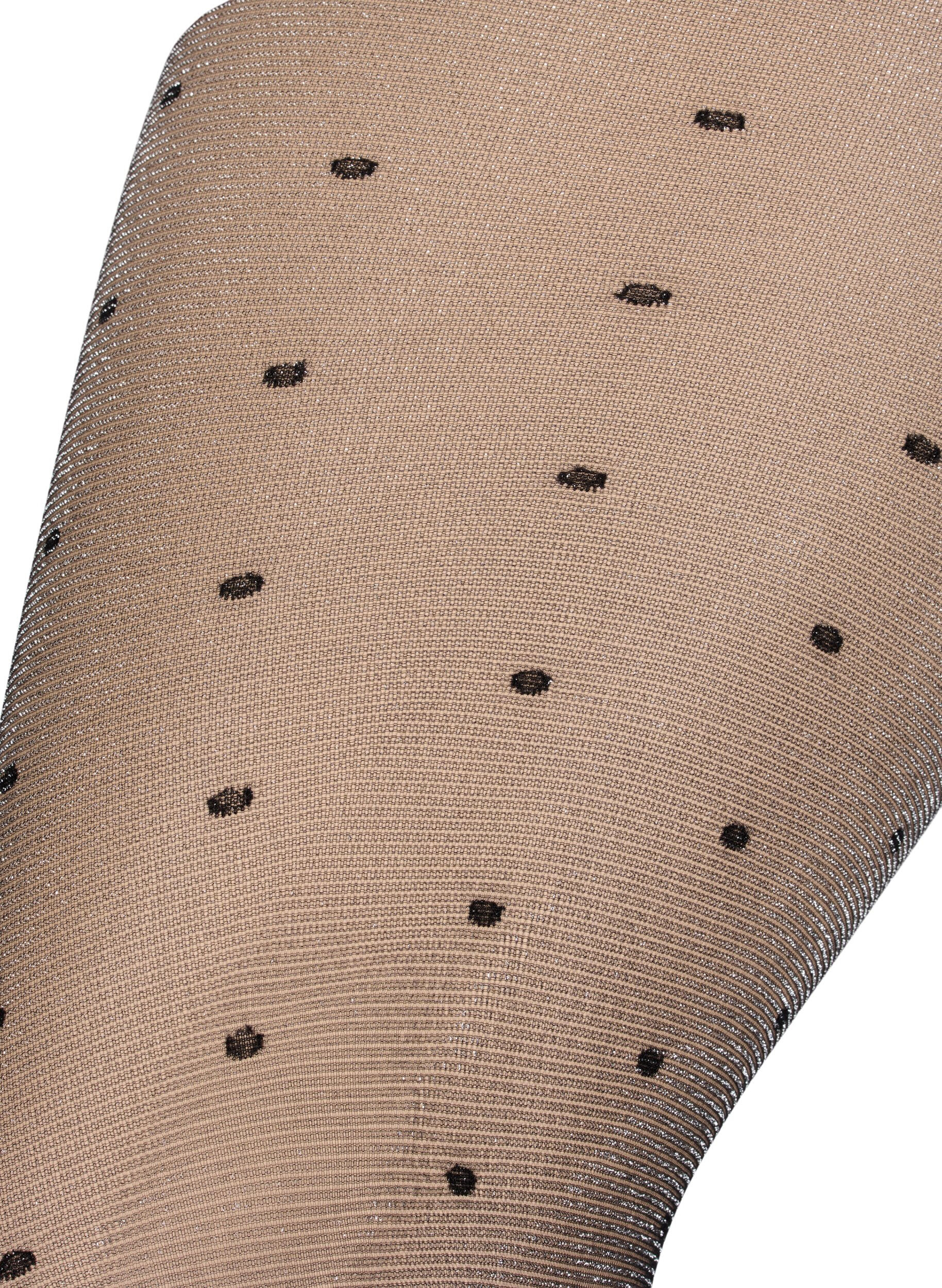Zizzi30 denier panty met stippen, Black, Packshot image number 2