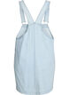 Korte denim overall jurk in gestreept katoen, Blauw, Packshot image number 1