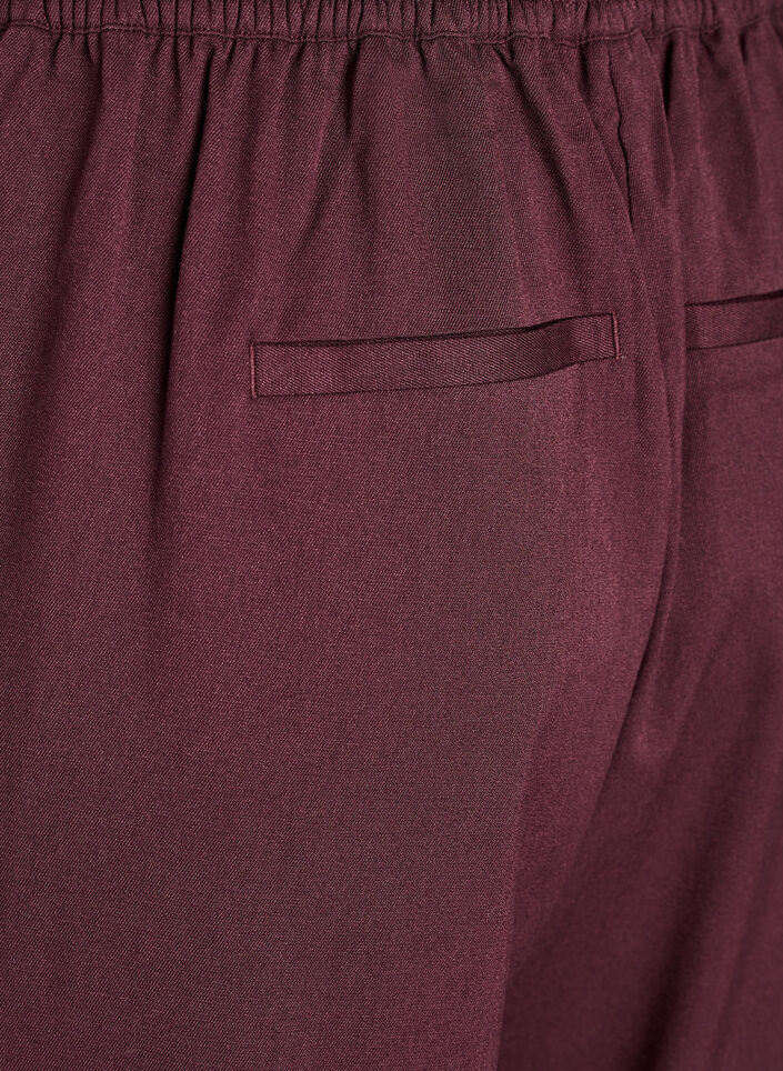 Wijde broek met een hoge taille, Donker Bordeaux, Packshot image number 3