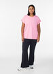 Effen gekleurd trainingsshirt, Roze, Model image number 1