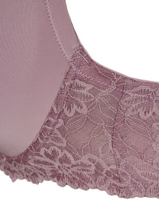 ZizziVoorgevormde bh met kant en gladde cups, Rose Taupe, Packshot image number 3