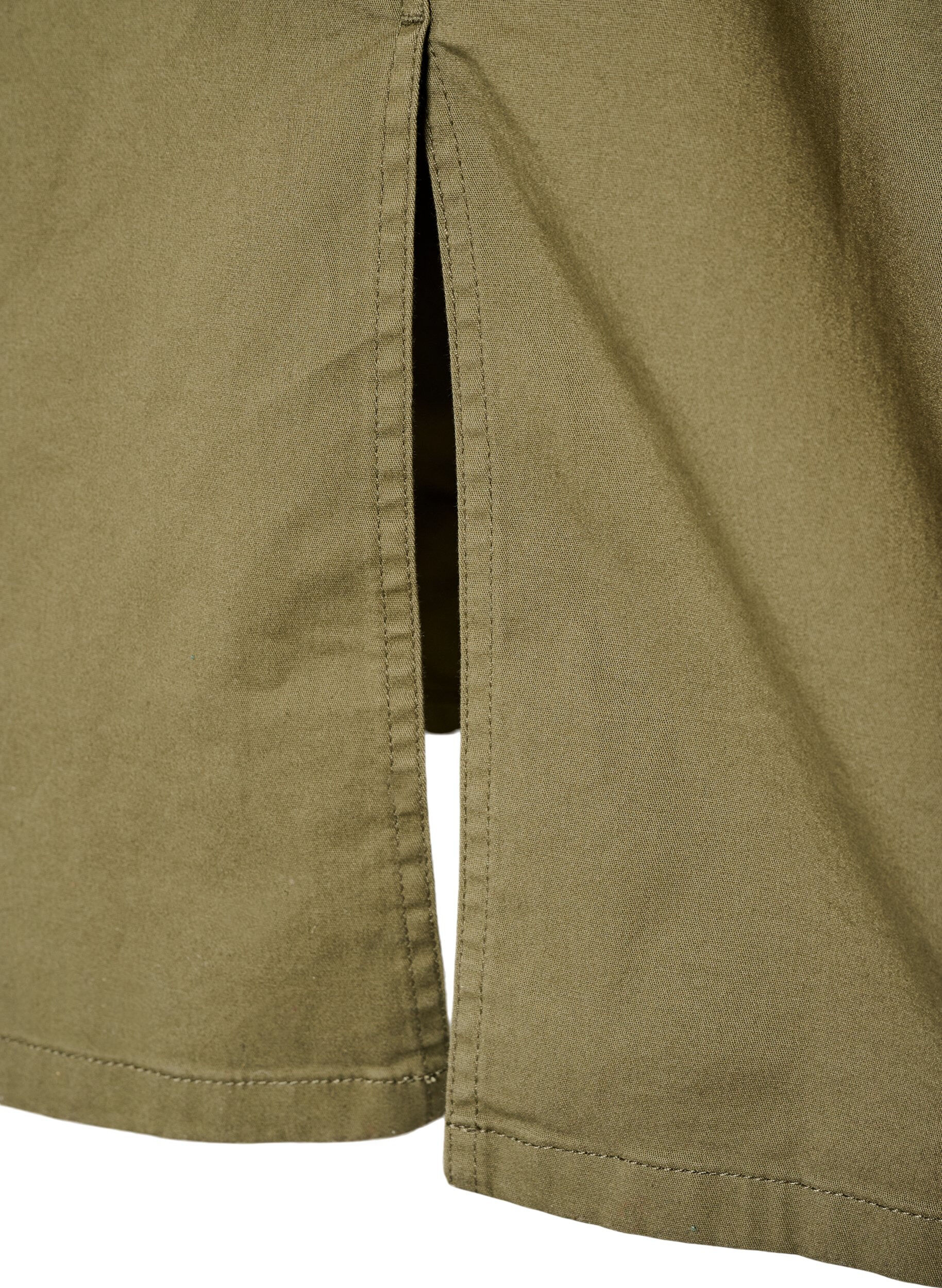 ZizziKatoenen cargorok met een split aan de achterkant, Groen, Packshot image number 4