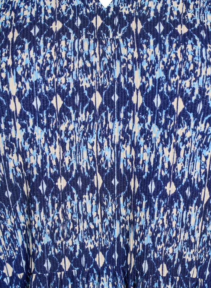 Robe &agrave; motifs avec empi&egrave;cements, Bleu, Packshot image number 2