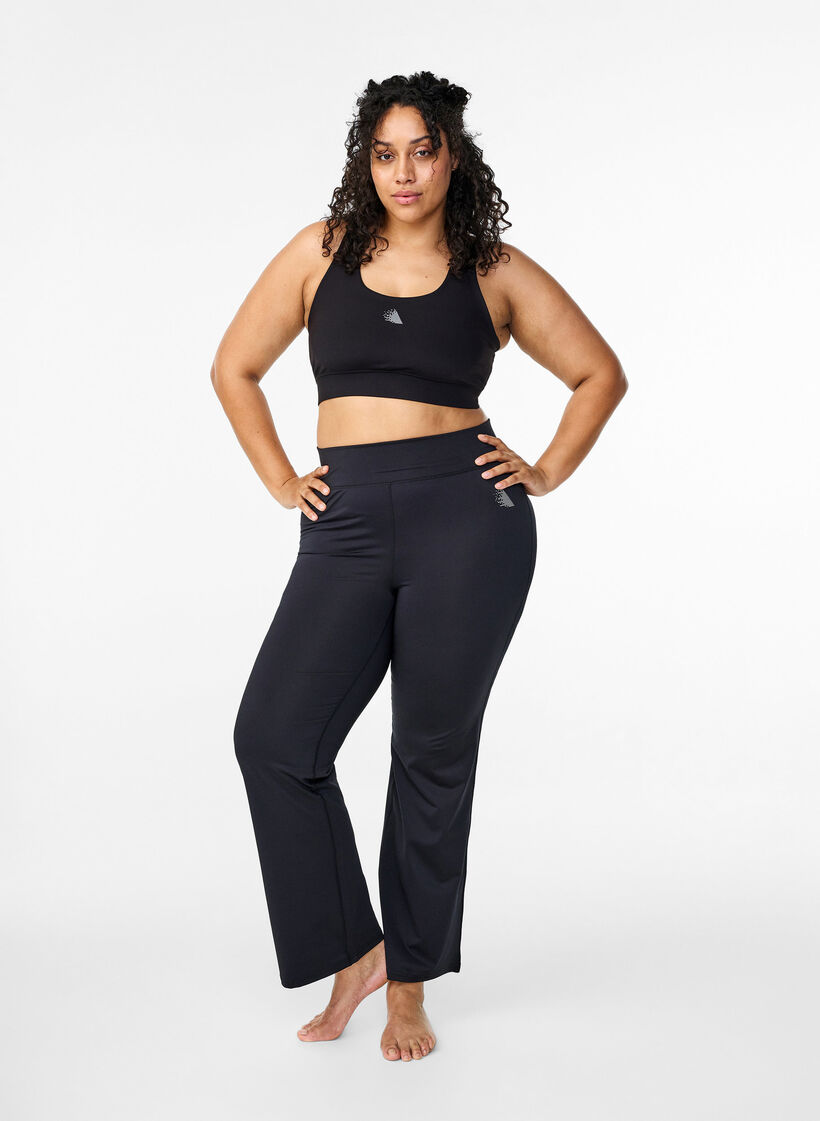 Flared Sportbroek, Black, Model