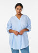 Geruite tuniek met 3/4 mouwen, Blauw, Model image number 0