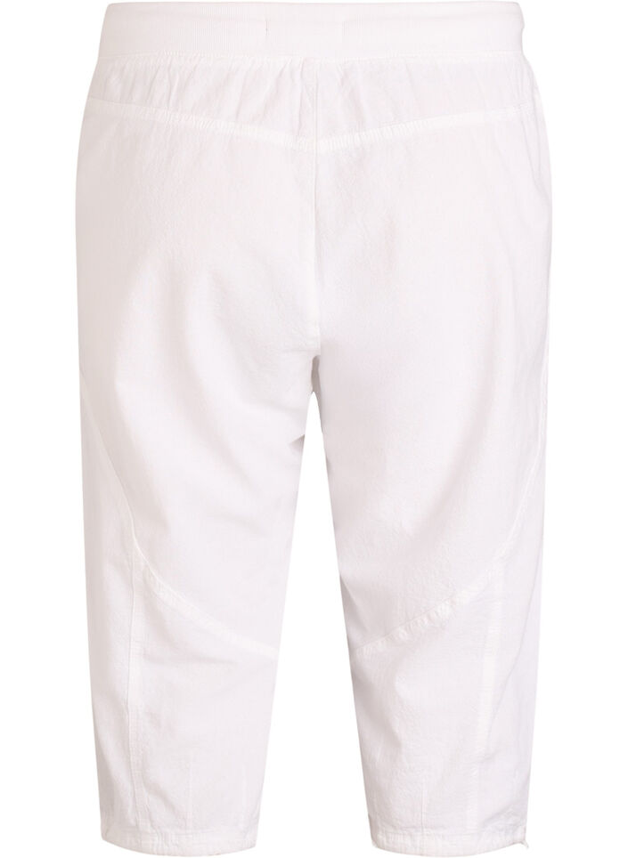 Katoenen Capri-broek, Wit, Packshot image number 1