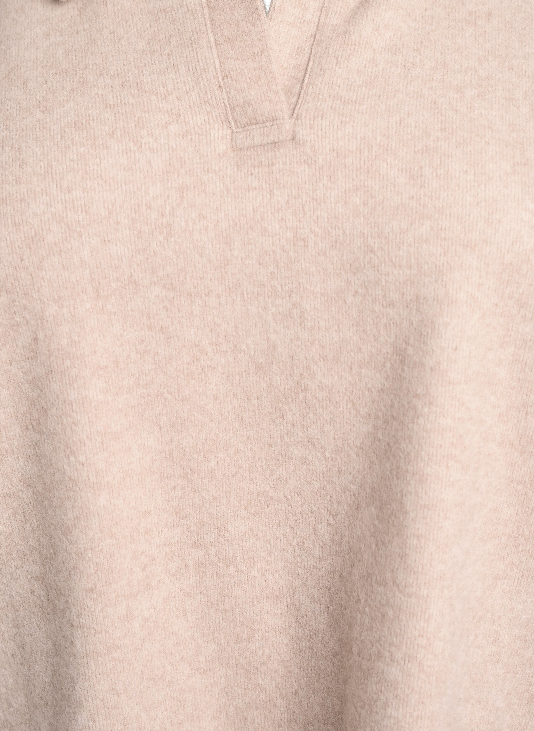ZizziJersey blouse met kraag en V-hals, Beige, Packshot image number 2