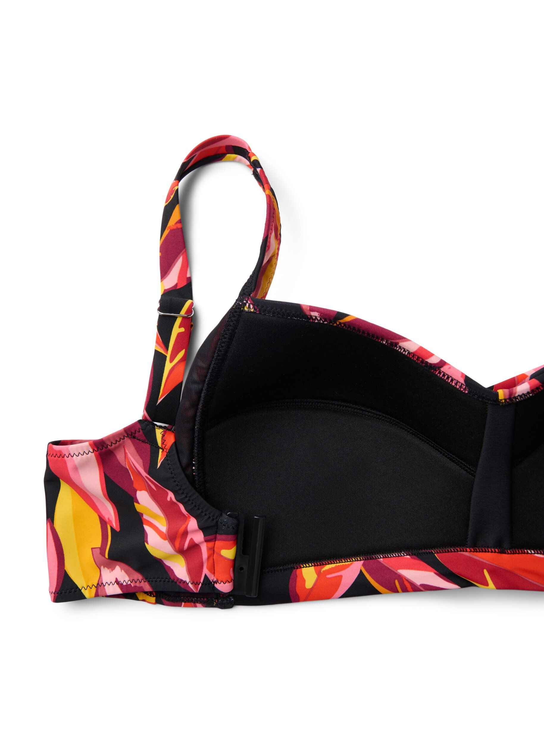 ZizziGewatteerde bikinitop met print, Rood, Packshot image number 3