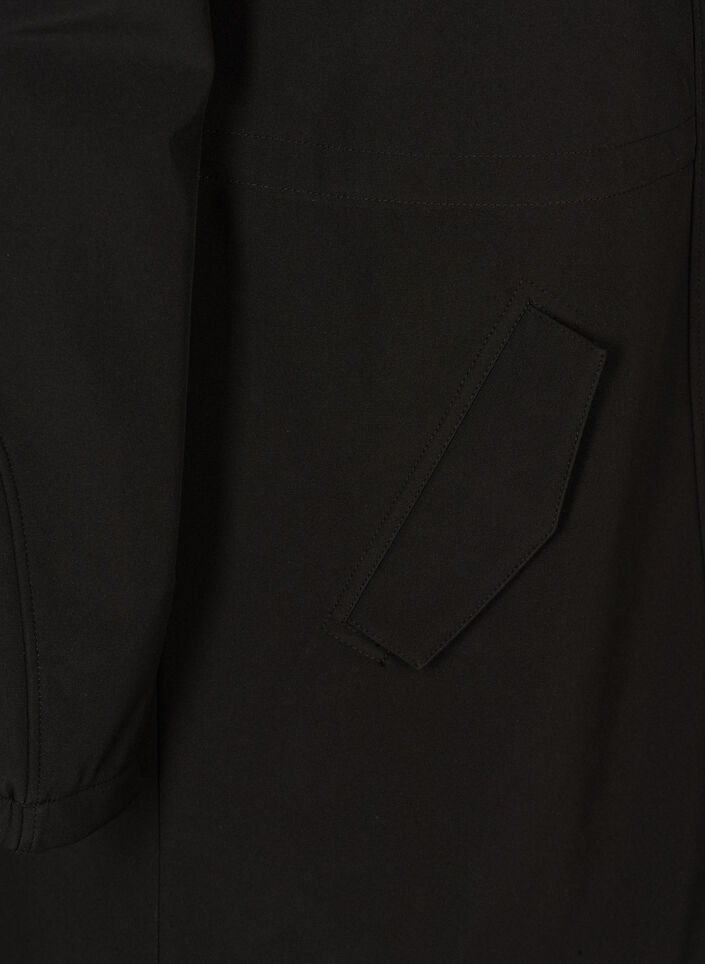 Softshell jas met capuchon, Zwart, Packshot image number 3