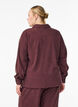 Overhemdblouse met lange mouwen in corduroy, Donker Bordeaux, Model image number 2