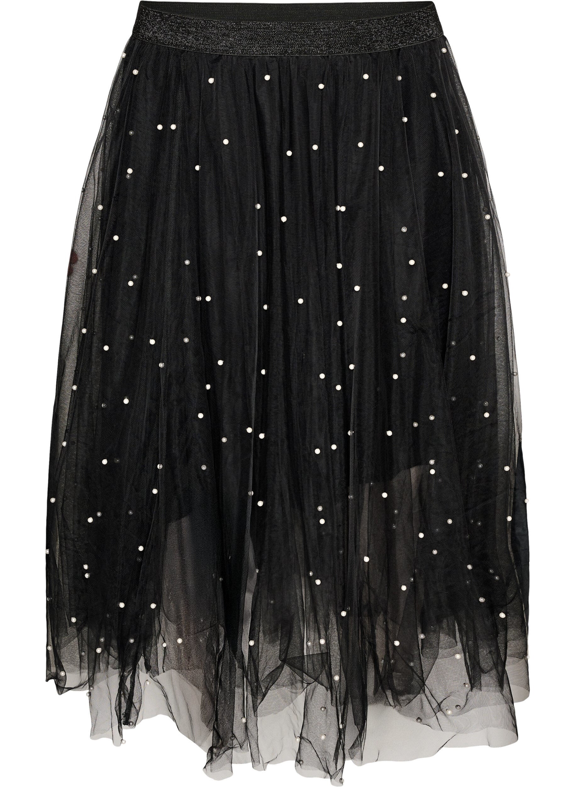 Tule midirok met parels