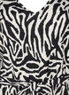 Jurk met 3/4 mouwen en zebraprint, Zwart, Packshot image number 2