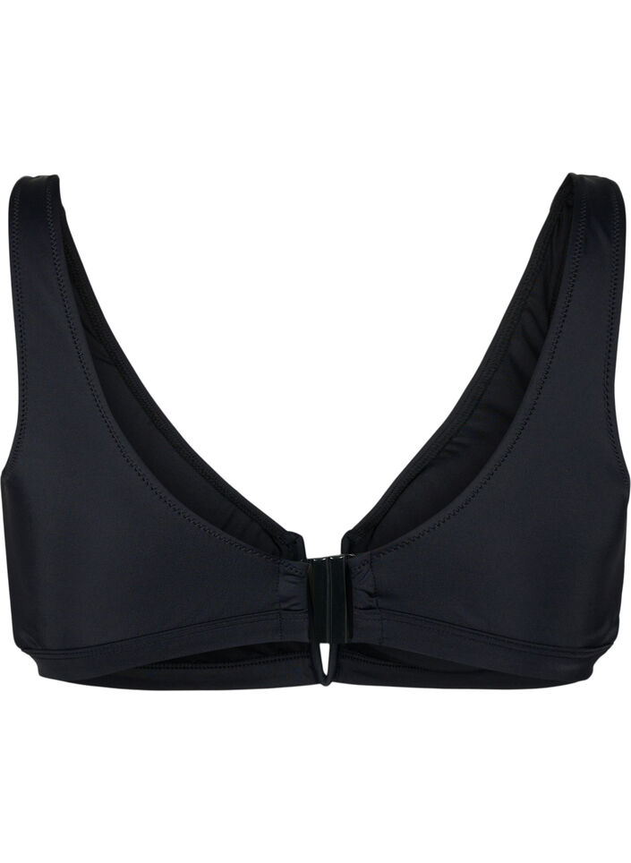 Bikinitop met v-draad en uitneembare pads, Zwart, Packshot image number 1