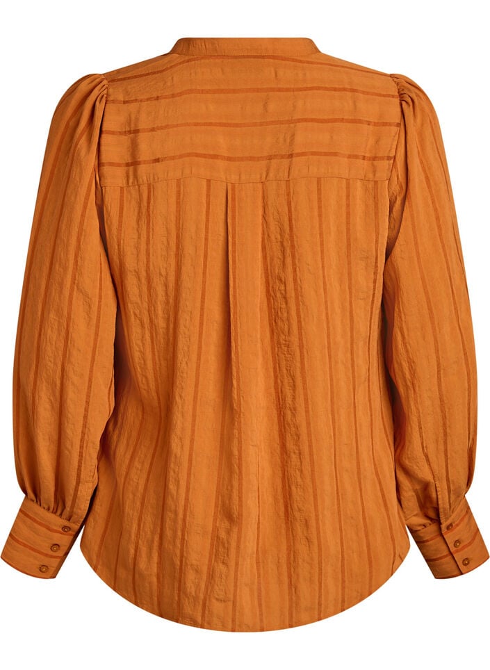 Blouse met verticale strepen, Pumpkin Spice, Packshot