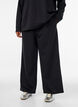 Sweatpants met hoge taille en wijde pijpen, Zwart, Model image number 2