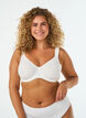 Comfort bh met een overlay van kant en voorgevormde cups, Wit, Model image number 0