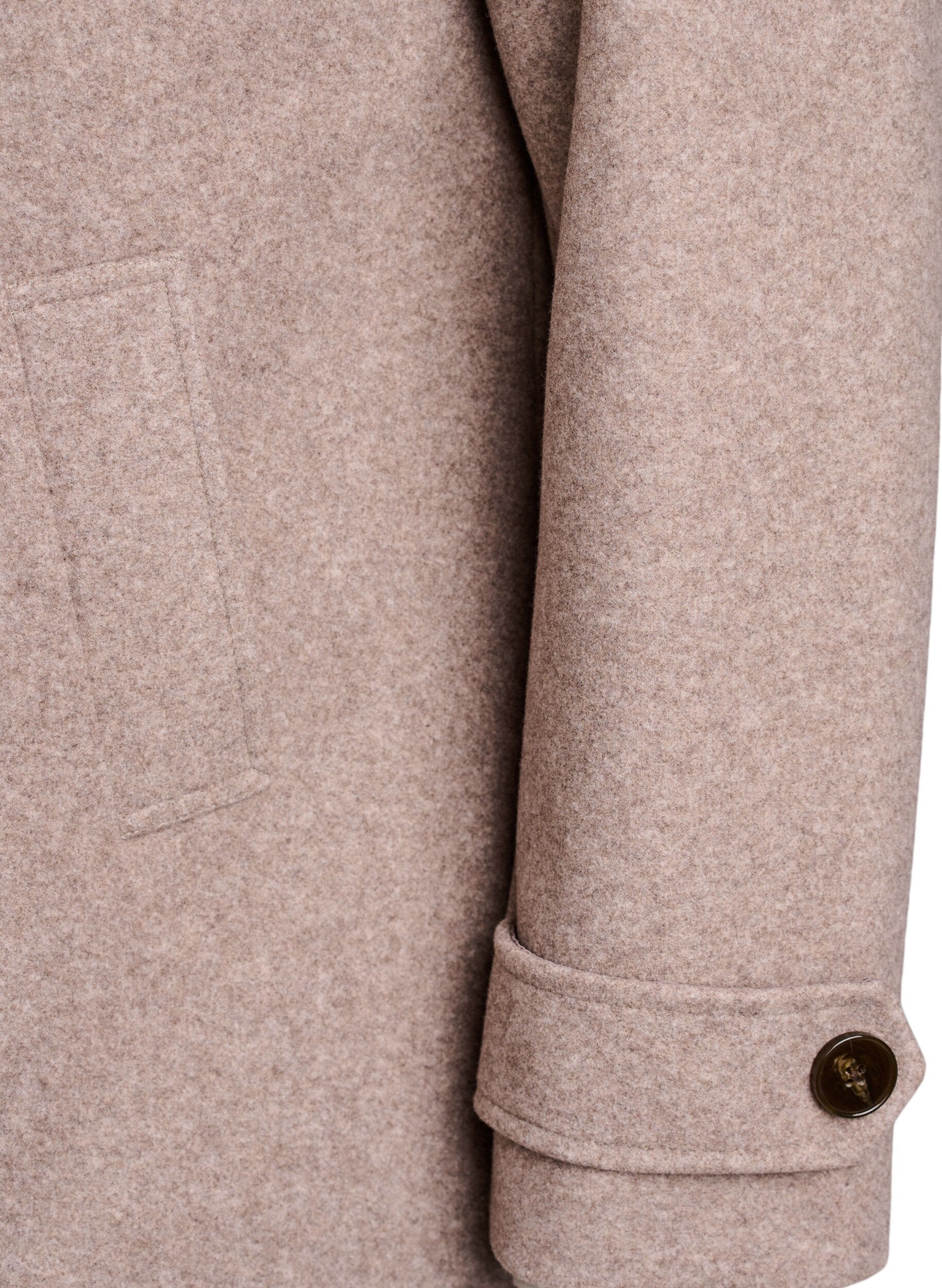 ZizziKorte jas met dubbele knoopsluiting, Beige, Packshot image number 3