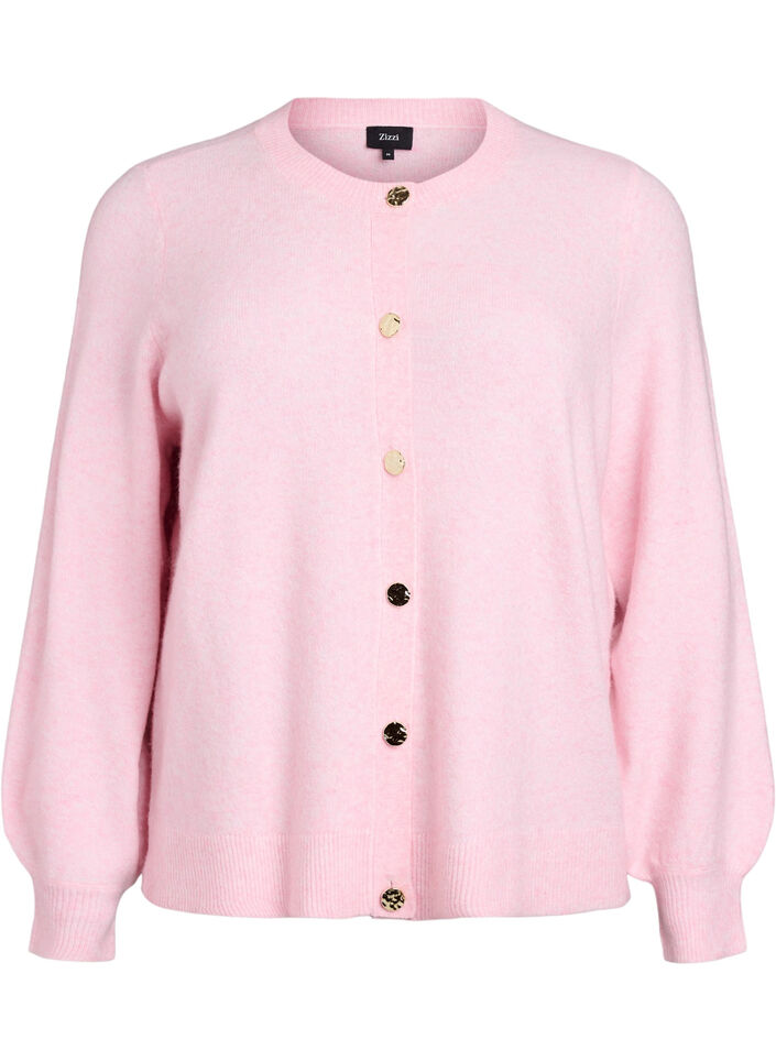 Cardigan in zacht breisel met goudkleurige knopen, Fairy Tale Mel., Packshot