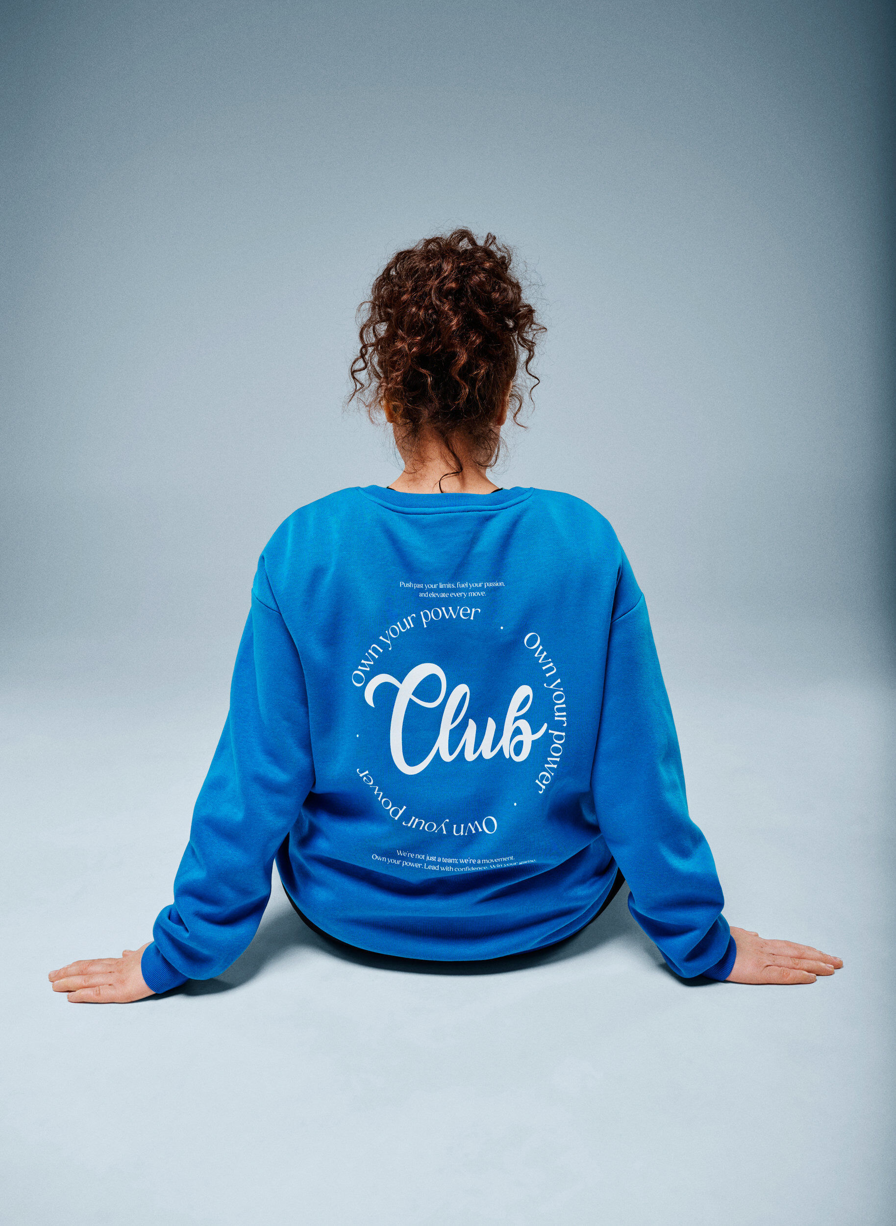 ZizziSweatshirt met tekst print, Blauw, Image image number 0