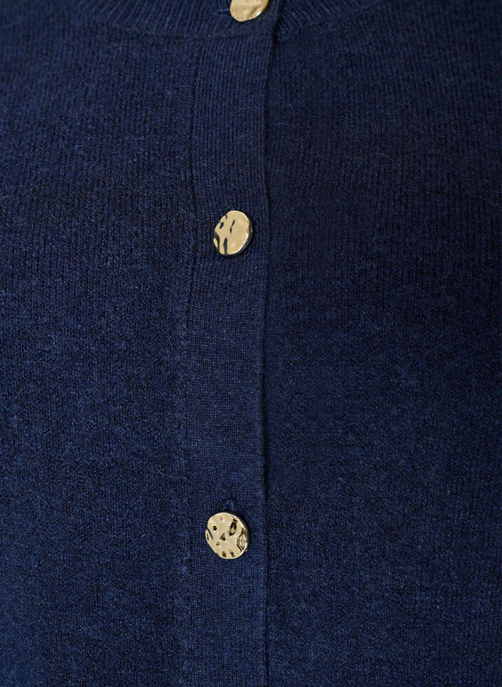 Cardigan en maille douce avec boutons dor&eacute;s, Bleu, Packshot image number 2