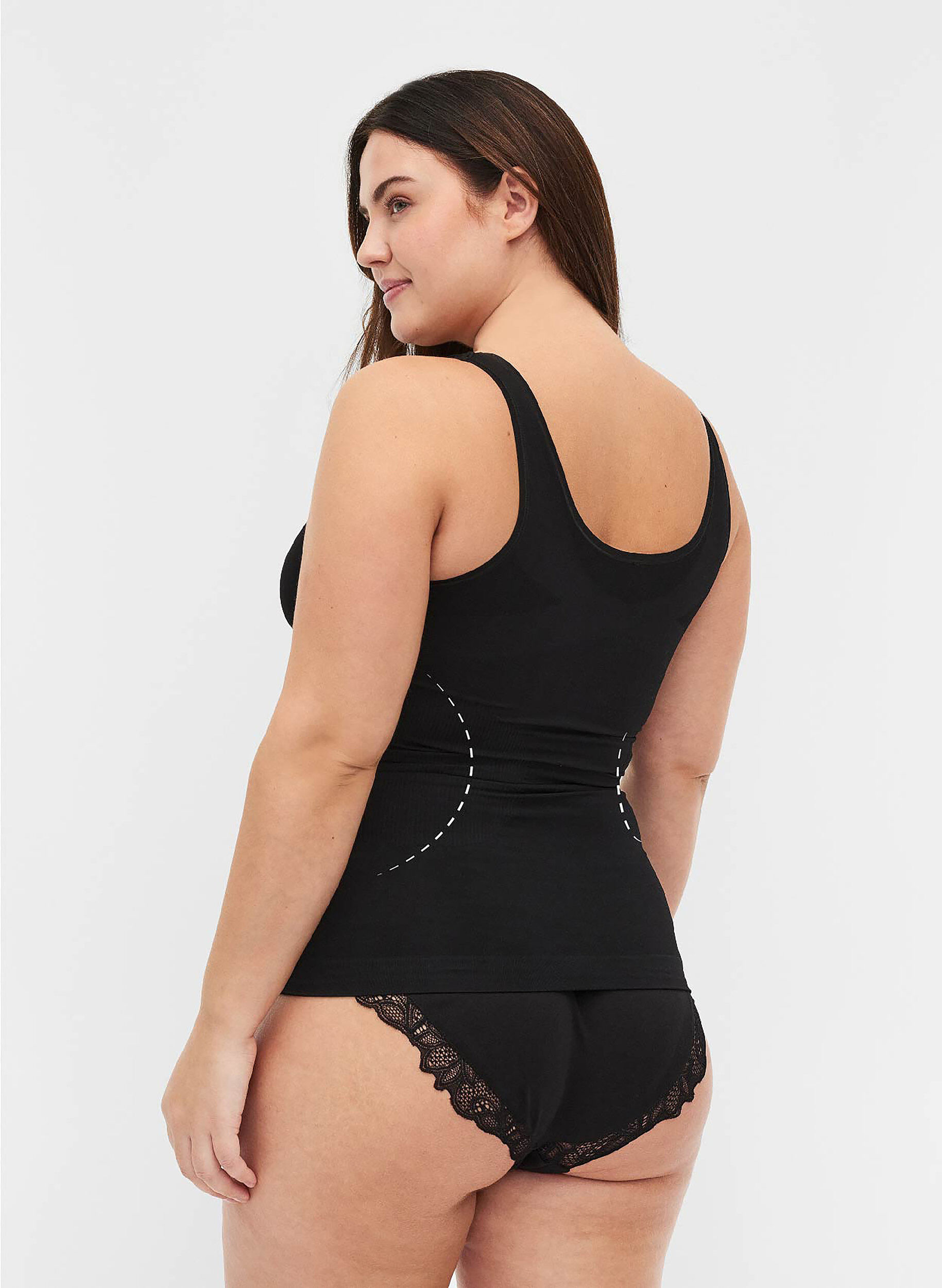 ZizziShapewear top met brede bandjes, Zwart, Model image number 1