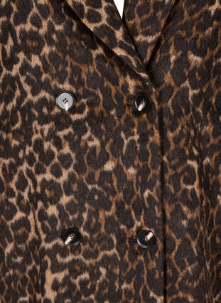 ZizziLuipaardprint jas met dubbele knoopsluiting, Leo aop, Packshot image number 2