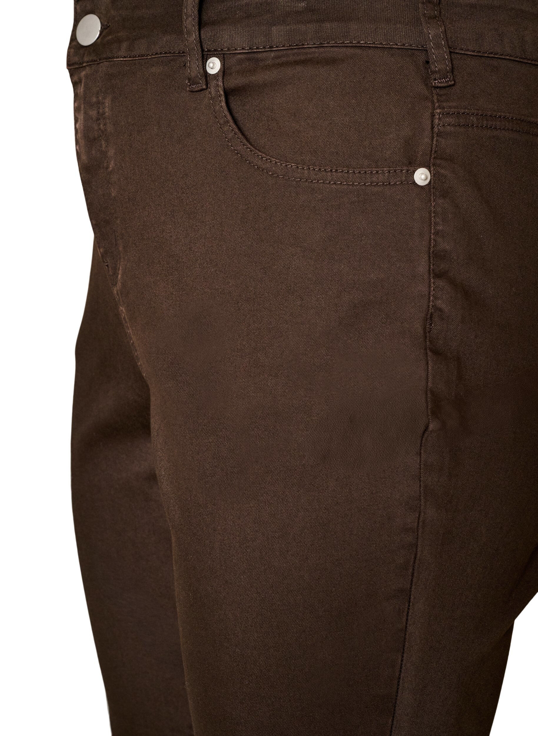 ZizziEllen bootcutjeans van gekleurde denim, Bruin, Packshot image number 2