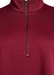 Korte sweatshirt jurk met hoge kraag en ritssluiting., Donker Bordeaux, Packshot image number 2