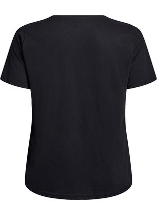 ZizziFLASH - T-shirt met motief, Black Gold, Packshot image number 1