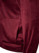 Zachte velours cardigan met rits en hoge kraag, Rood, Packshot image number 3