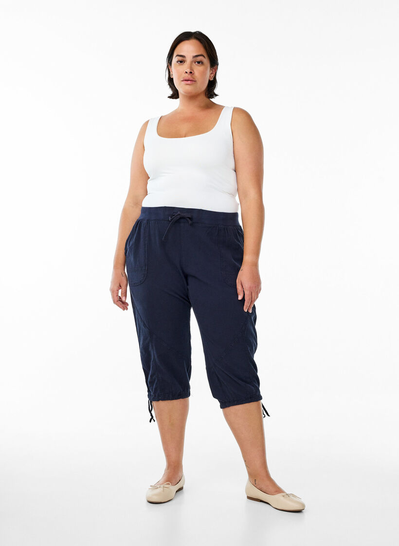 Onderbroek in katoen, Blauw, Model image number 0