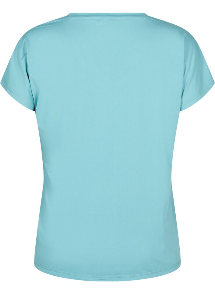 Losse trainingsshirt met v-hals, Bristol Blue, Packshot