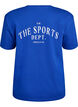 Sportief T-shirt in biologisch katoen, Blauw, Packshot image number 1