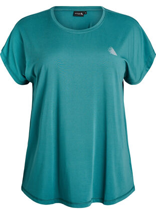 ZizziEffen gekleurd trainingsshirt, Blauw, Packshot image number 0