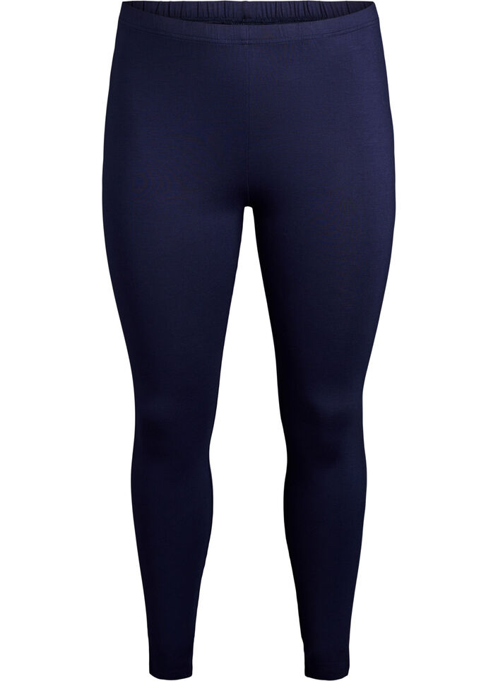 Basisleggings met extra lengte, Blauw, Packshot image number 0