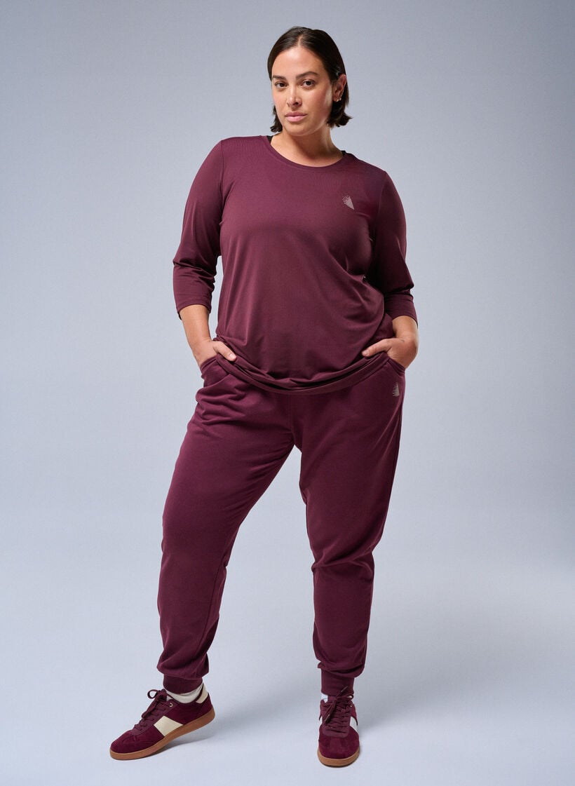 Losse trainingsbroek met zakken, Groen, Image image number 0