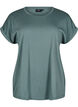 T-shirt met korte mouwen van katoenmix, Groen, Packshot image number 0
