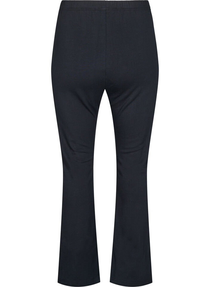 Flared jerseybroek, Black, Packshot
