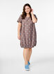Katoenen jurk met korte mouwen en print, Blauw, Model image number 1