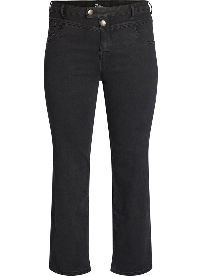Regular fit Gemma jeans met hoge taille, Zwart, Packshot image number 0