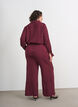 Broek met textuurstrepen en rechte pijpen, Rood, Model image number 2
