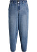 High waist barrel jeans, Blauw, Packshot image number 0