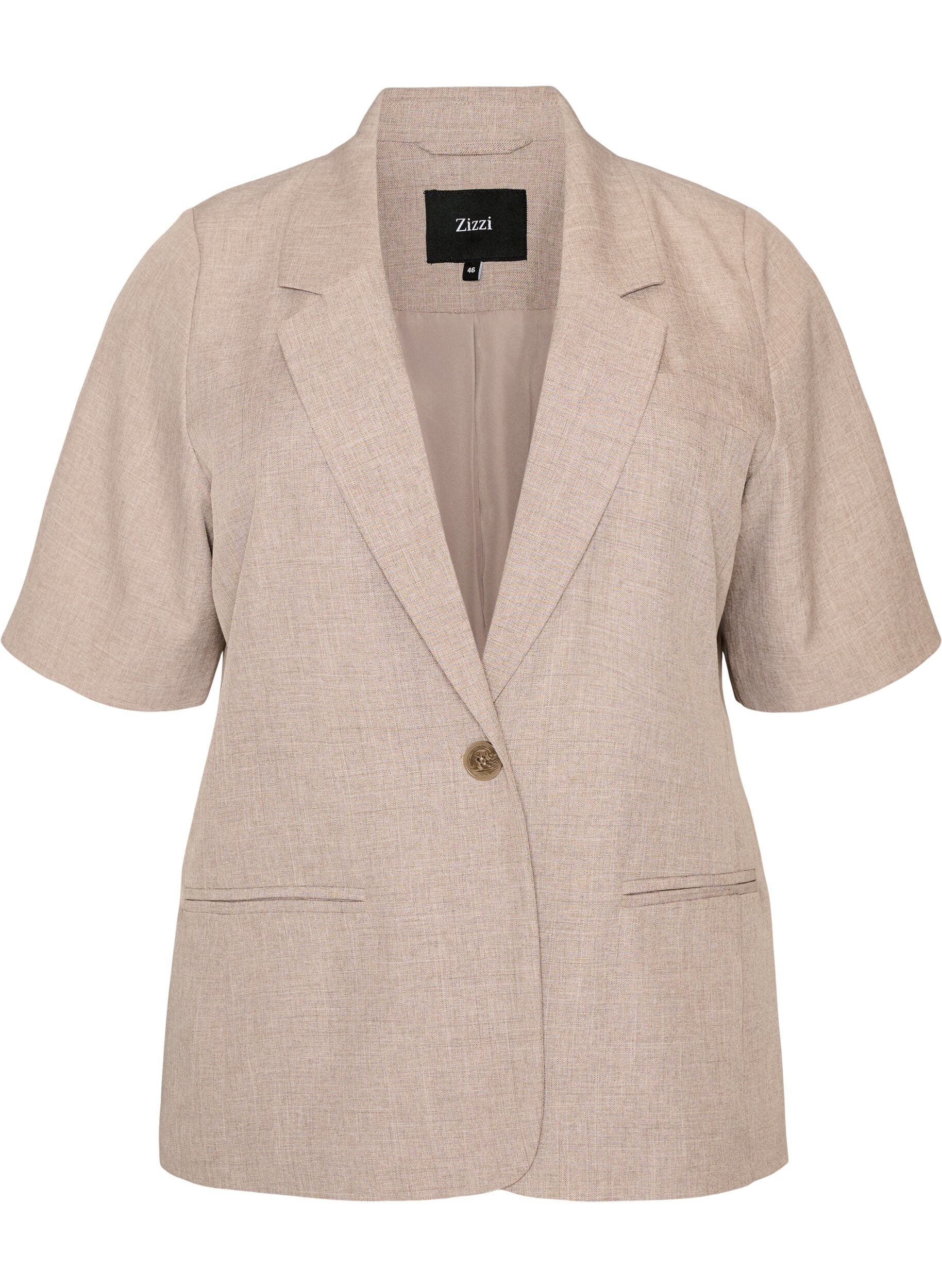 Blazer met korte mouwen en revers