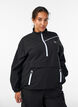 Sportieve anorak met reflecterende details en zakken, Zwart, Model image number 0