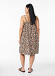 Korte viscose jurk met spaghettibandjes, Beige, Model image number 2