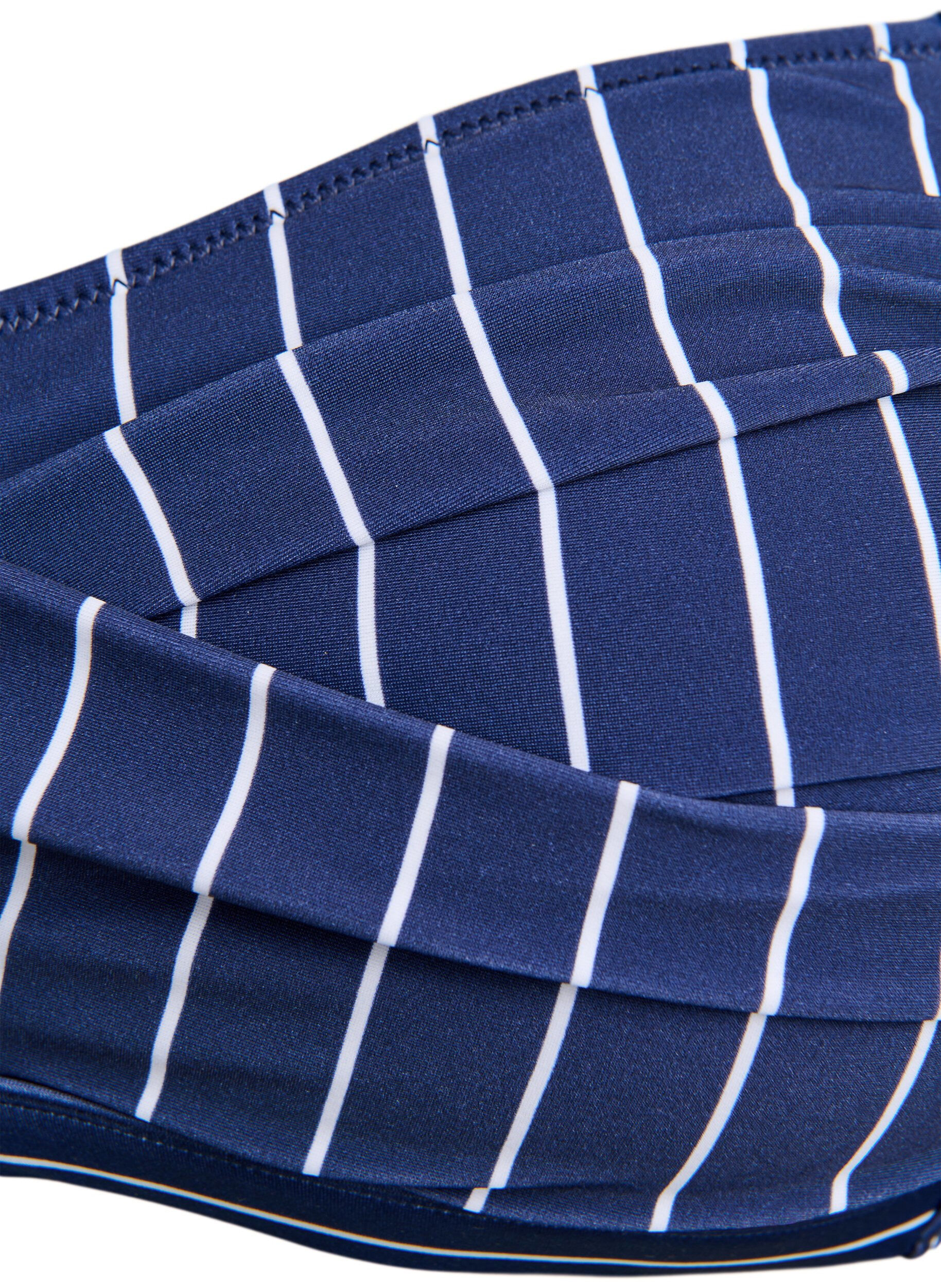 ZizziGewatteerde bikinitop met print, Blauw, Packshot image number 2