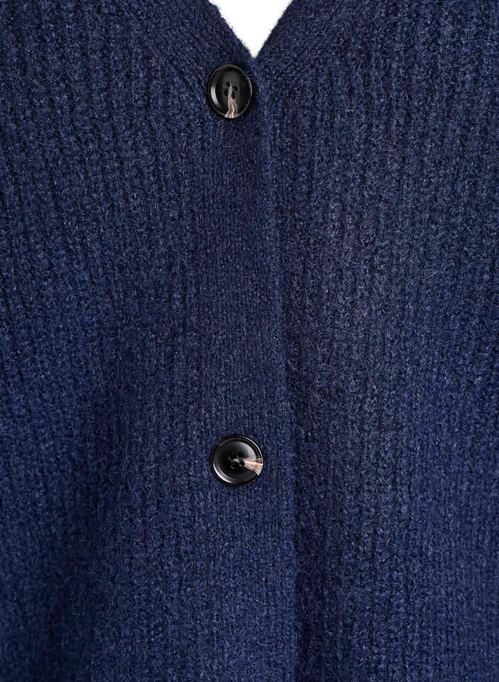 V-hals cardigan van breisel, Blauw, Packshot image number 2