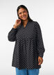 Tuniek met stippen, empirelijn en A-lijnvorm, Zwart, Model image number 0